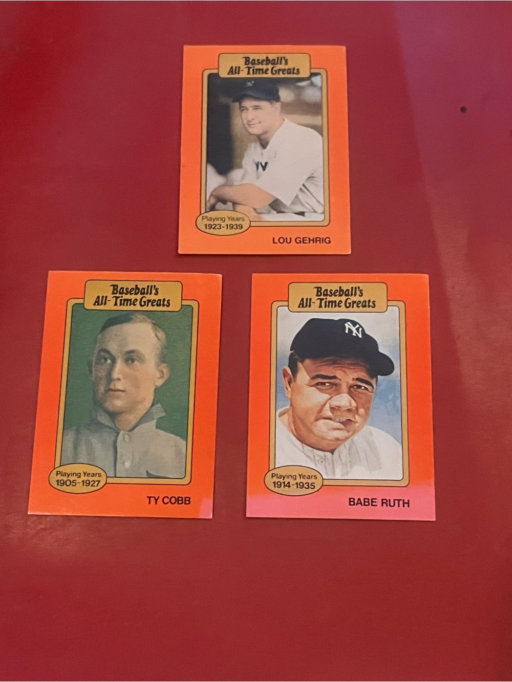 Niche  "Baseball's All Time Greats" set of 3